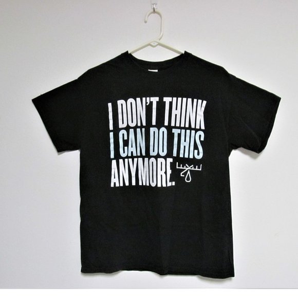 I don't Think I Can Do This Anymore Black T Shirt Gildan Heavy Cotton Unisex - Picture 5 of 5